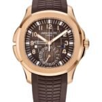 41mm Travel Time 18k Rose Gold Sunburst Brown Dial