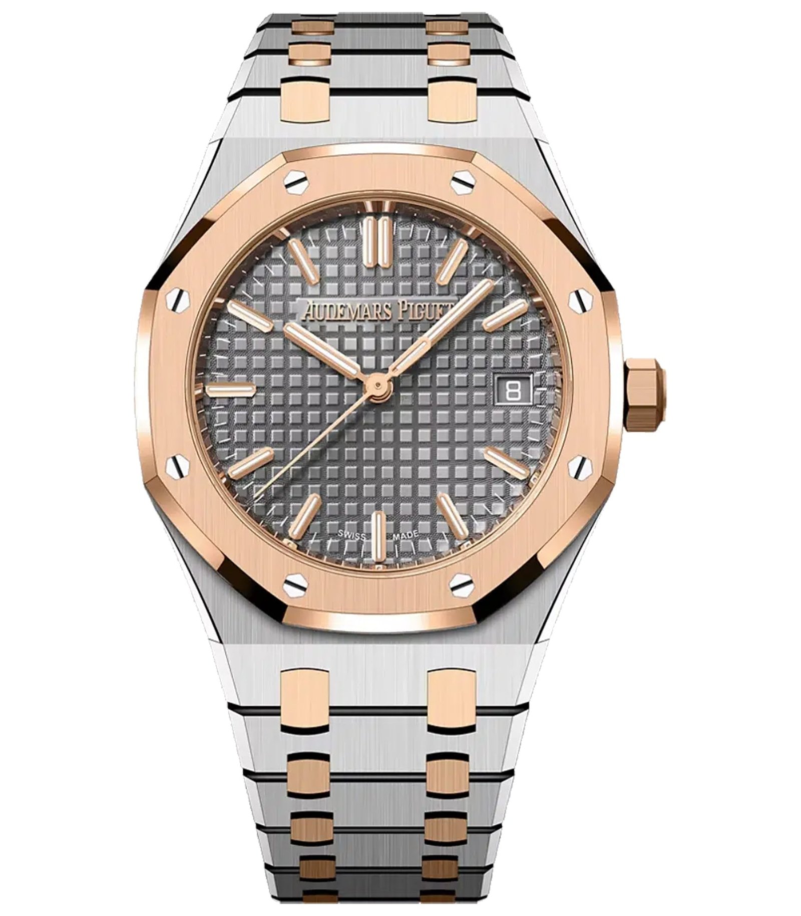 AP.jpg 34mm Stainless Steel and 18k Rose Gold Silver Dial Automatic - 图片 1