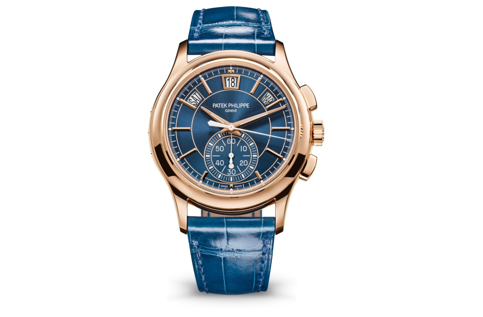 Pre-Owned-Patek-Philippe-Complications-5905R-010-Rose-Gold-with-Blue-Sunray-Dial-Alligator-Strap-JD-Watches-NY-scaled-1.png Patek Philippe Complications 5905R-010 – Rose Gold with Blue Sunray Dial & Alligator Strap - 图片 1