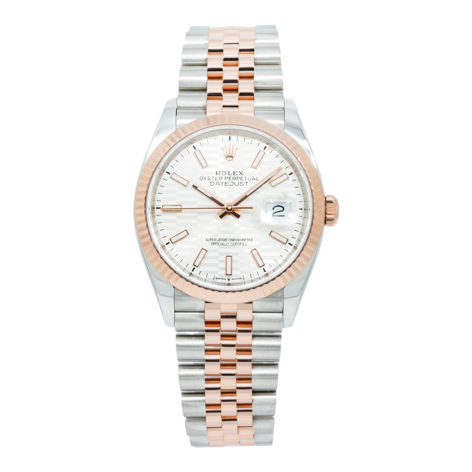Pre-Owned-Rolex-Datejust-126331-Stainless-Steel-and-Everose-Gold-41mm-with-Jubilee-Bracelet-JD-Watches-NY.png Rolex Datejust 126331 Stainless Steel and Everose Gold 36mm with Jubilee Bracelet - 图片 1