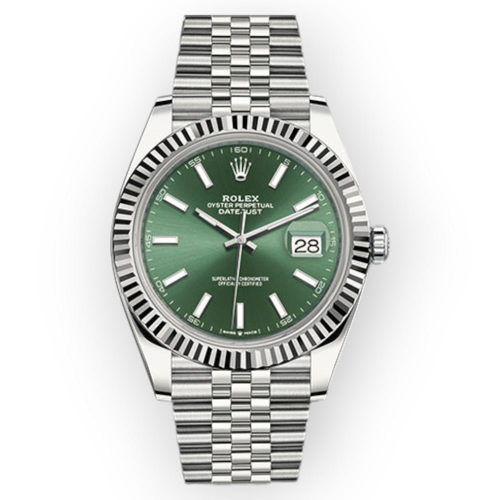 Pre-Owned-Rolex-Datejust-126334-41mm-Mint-Green-Dial-With-Jubilee-JD-Watches-NY.jpg Rolex Datejust 126334 41mm Mint Green Dial With Jubilee - 图片 1