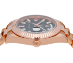 Rolex Day-Date II 41mm 218235 – Black Dial with Factory Ruby & Diamond Markers – 18K Rose Gold President Bracelet - 图片 5