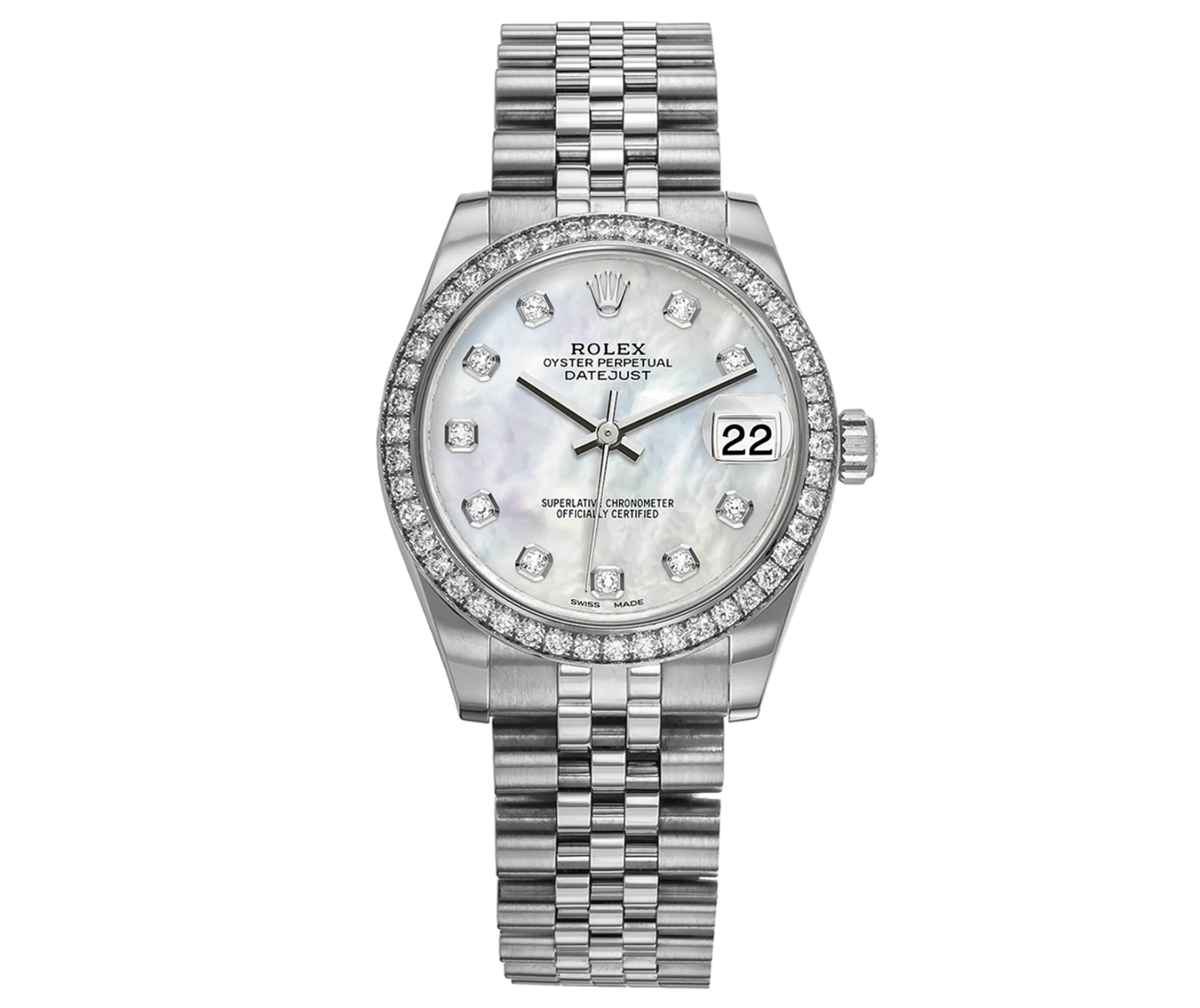 Screenshot2025-09-16at1.29.36PM.png Rolex Datejust 31mm – Mother of Pearl Diamond Dial & Diamond Bezel | Ref. 178384 - 图片 1