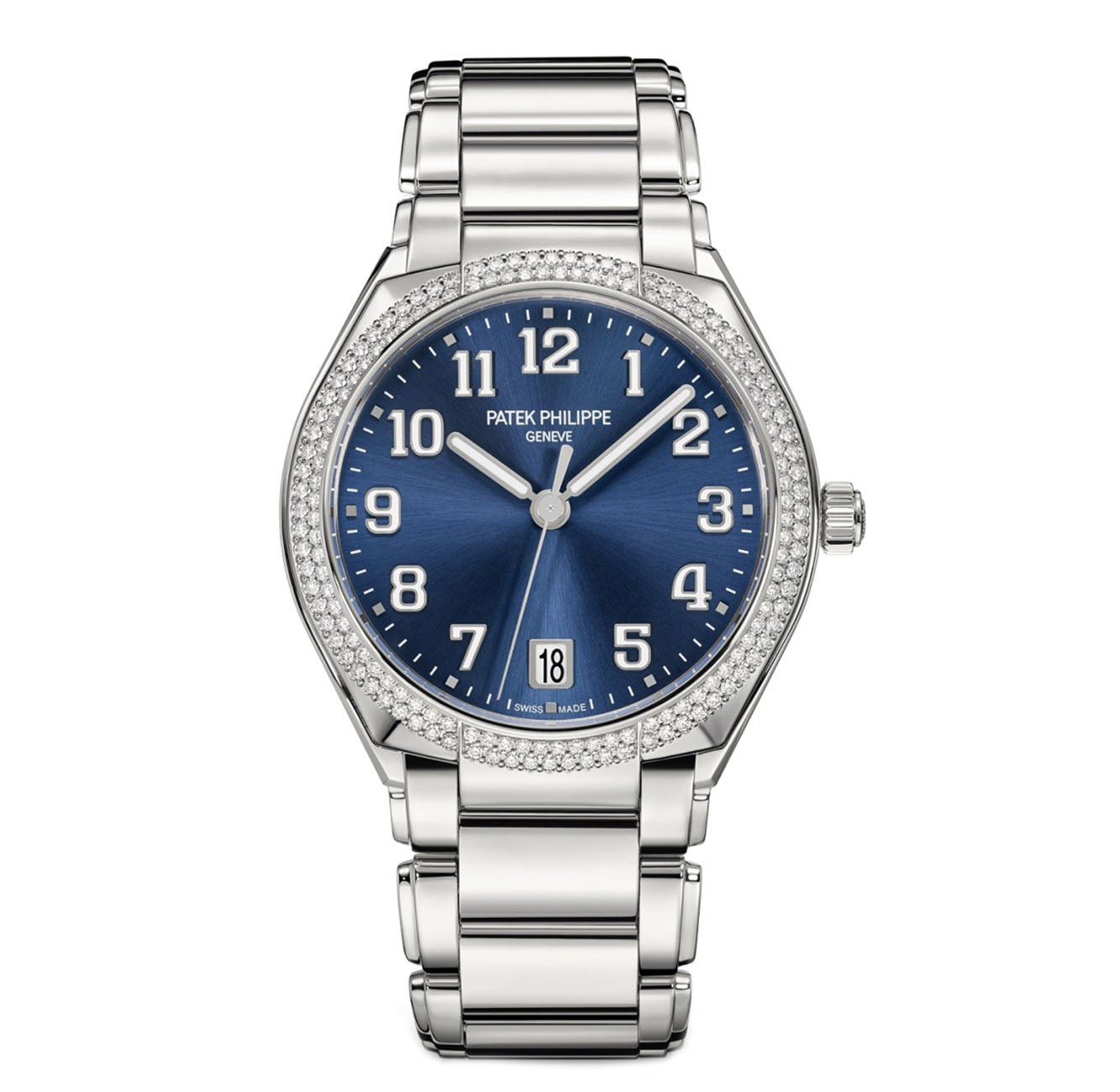 Untitled-1_41d9137c-e42a-4992-9ba9-887201f458d5.jpg 36mm Steel Sunburst Blue Dial Diamond Bezel Bracelet - 图片 1