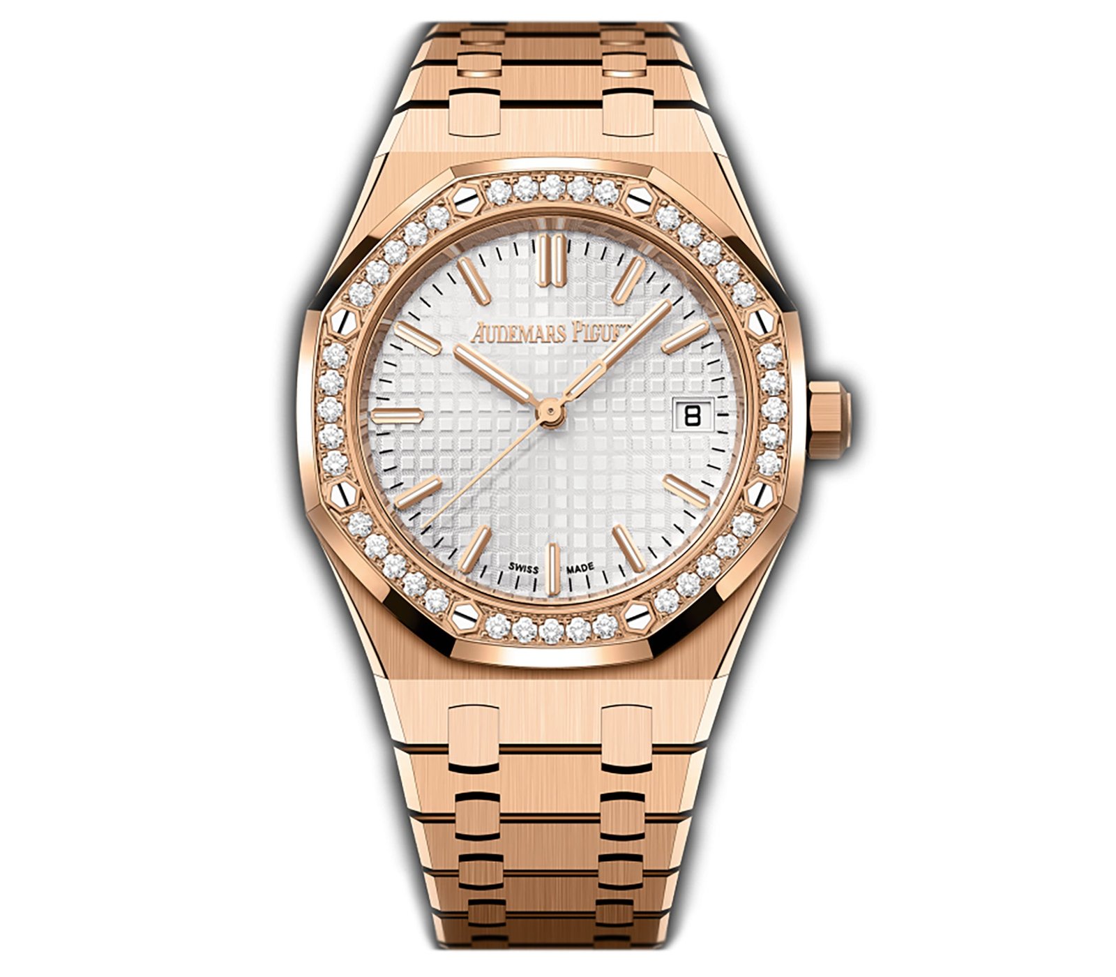 Untitled-3wwwwwww.jpg 34mm 18k Rose Gold Diamond Bezel Silver Dial Automatic - 图片 1