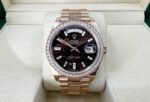 Rolex Day-Date 40 Rose Gold Eisenkiesel Diamond Dial & Diamond Bezel President Bracelet - 228345RBR - 图片 2