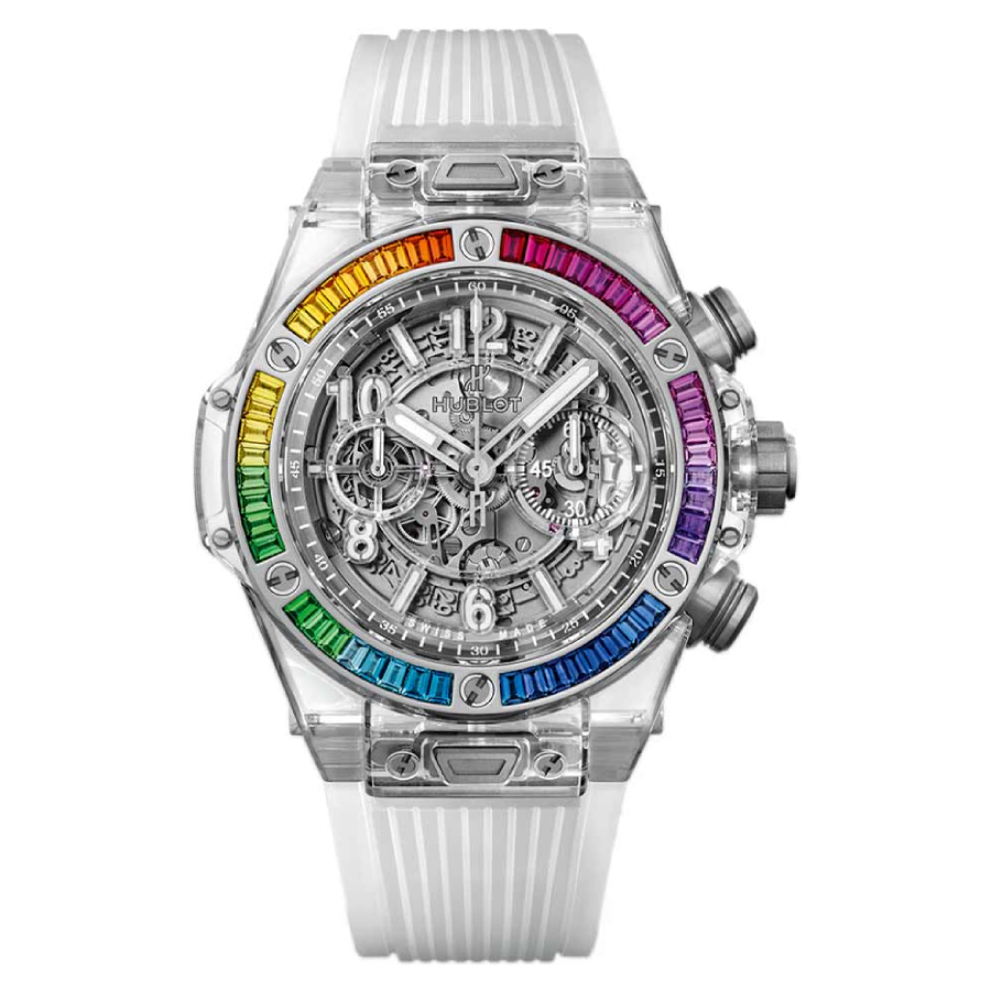 Hublot-Rainbow-Watch-Replica.webp Hublot Big Bang Unico “Rainbow” Sapphire Case 411.JX.4803.RT.4099 True to Original Copy - 图片 1